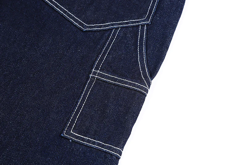 Men's Retro Casual Striped Denim Jumpsuit - Image 7