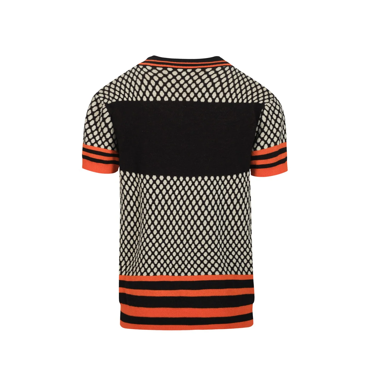 Men's retro jacquard knitted V-neck T-shirt - Image 3