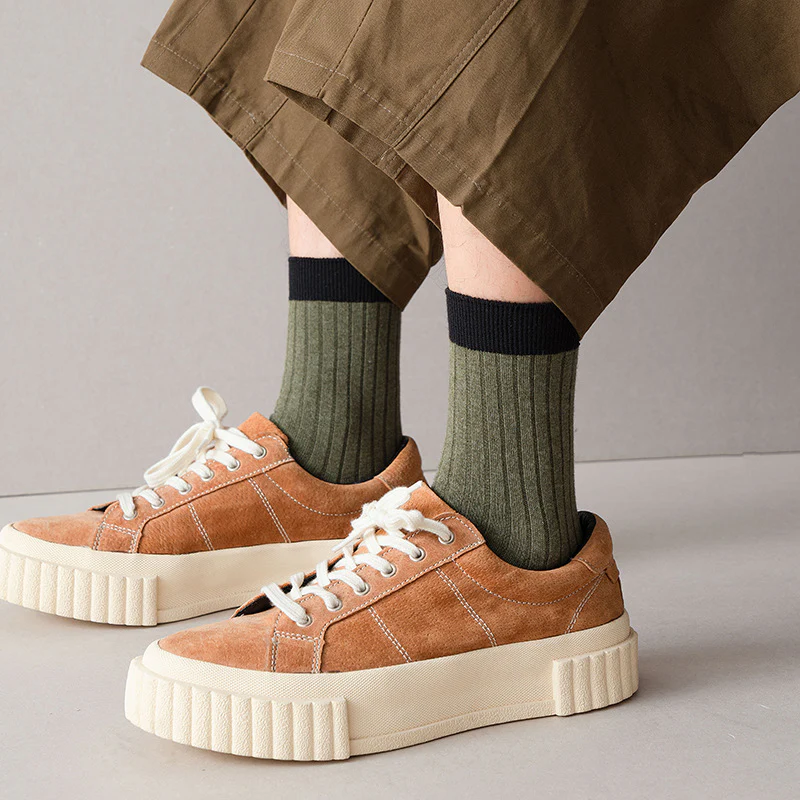 Men's Socks Autumn and Winter Cotton Color Matching Basic All-Matching Tube Socks - Image 10