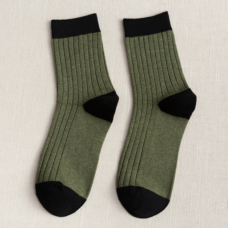 Men's Socks Autumn and Winter Cotton Color Matching Basic All-Matching Tube Socks - Image 14