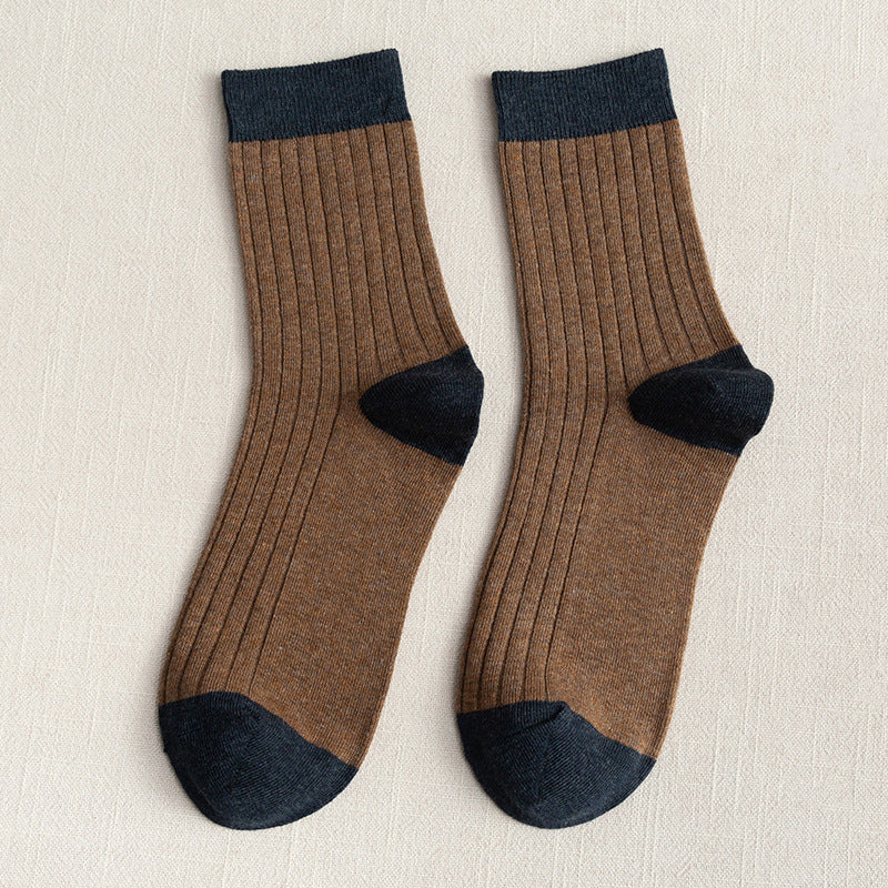 Men's Socks Autumn and Winter Cotton Color Matching Basic All-Matching Tube Socks - Image 15