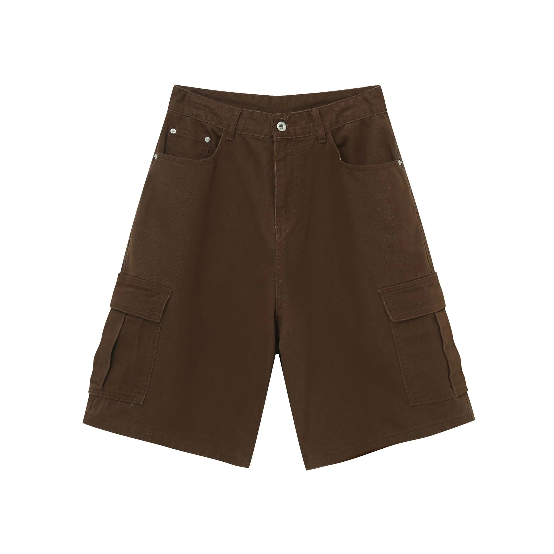 Men's Summer Straight-Leg Wide Denim Cargo Shorts - Image 3