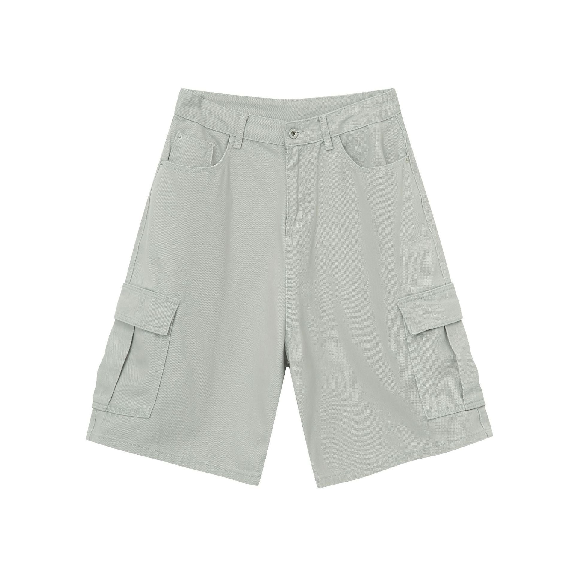 Men's Summer Straight-Leg Wide Denim Cargo Shorts - Image 5
