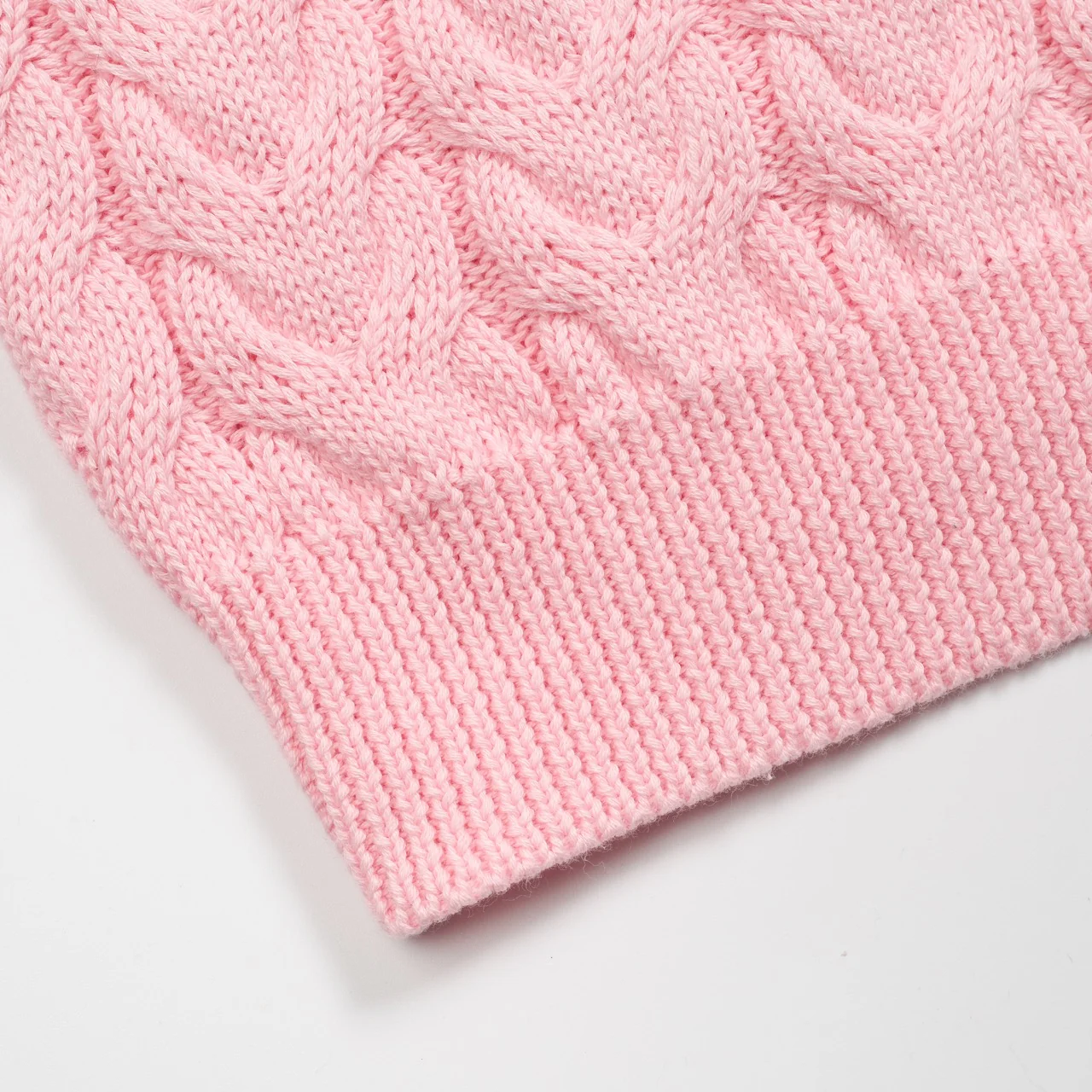 Men's twist knitted pink retro knitwear - Image 7