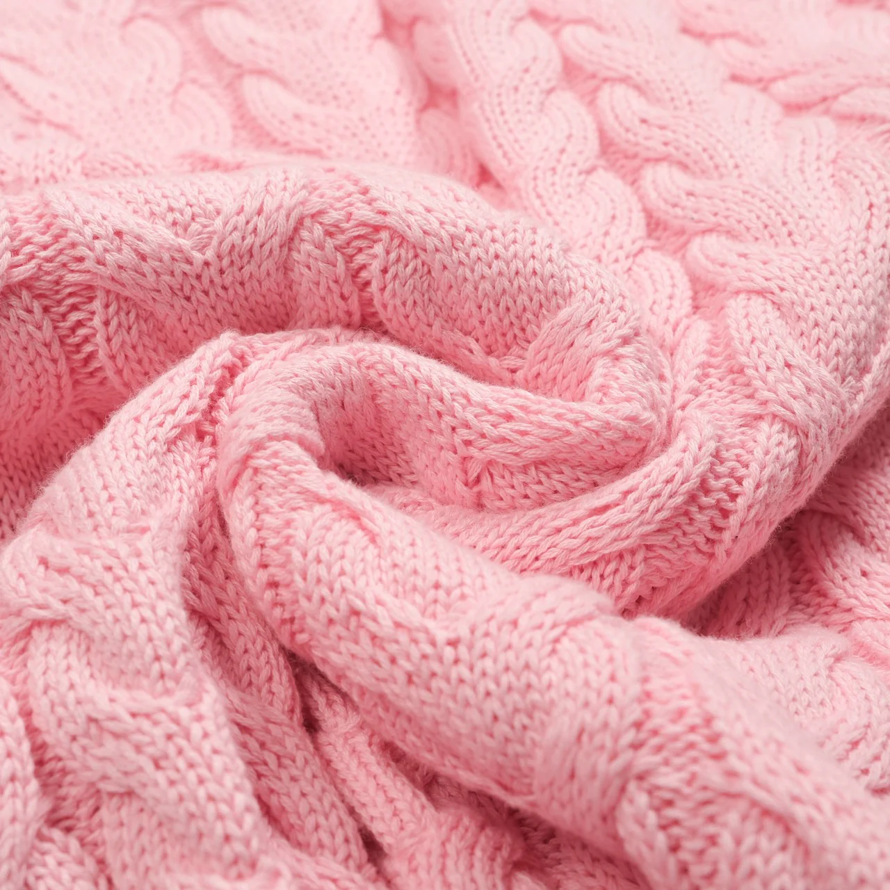 Men's twist knitted pink retro knitwear - Image 8