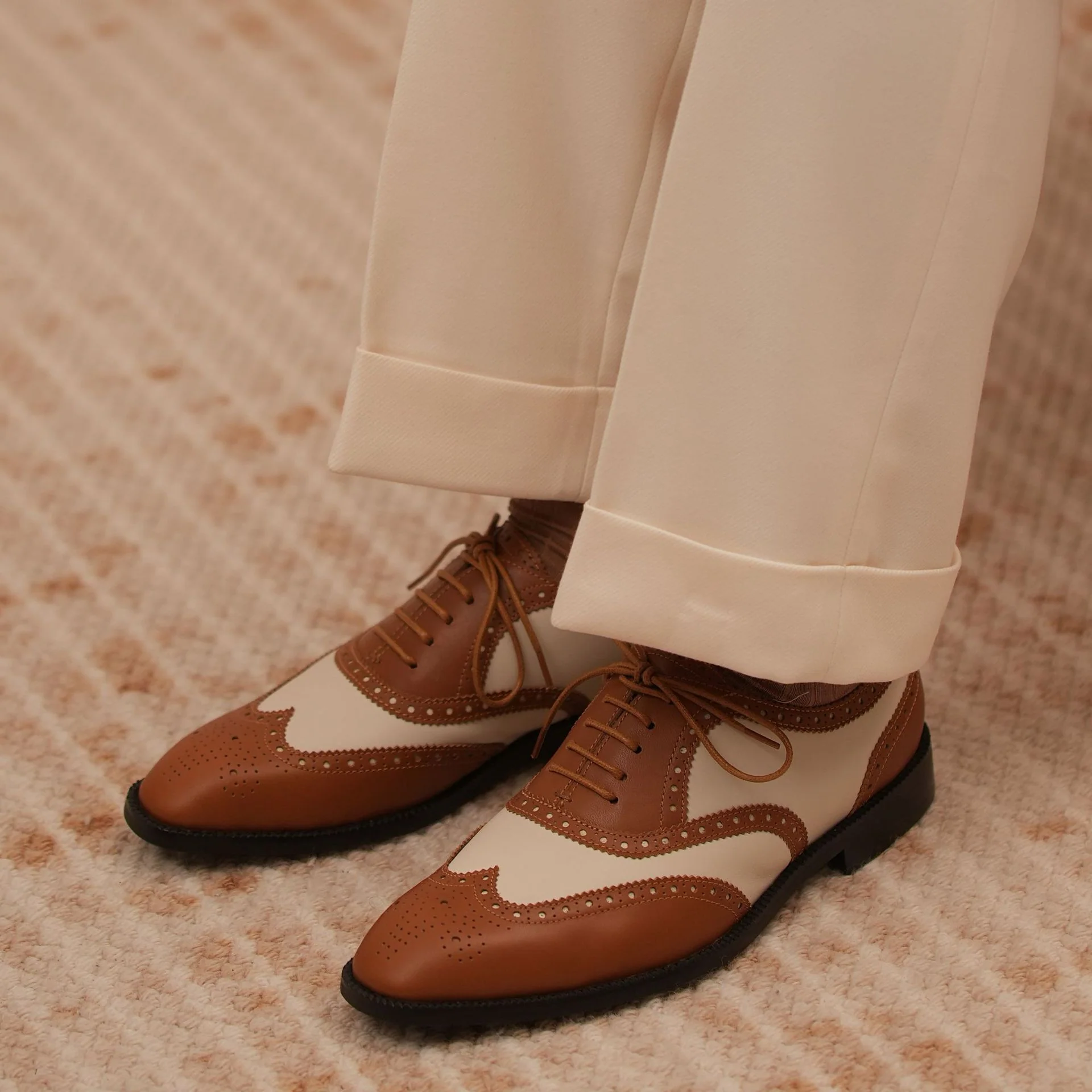 Men's Vintage Brock Carved Height Derby Oxford Shoes - Image 3