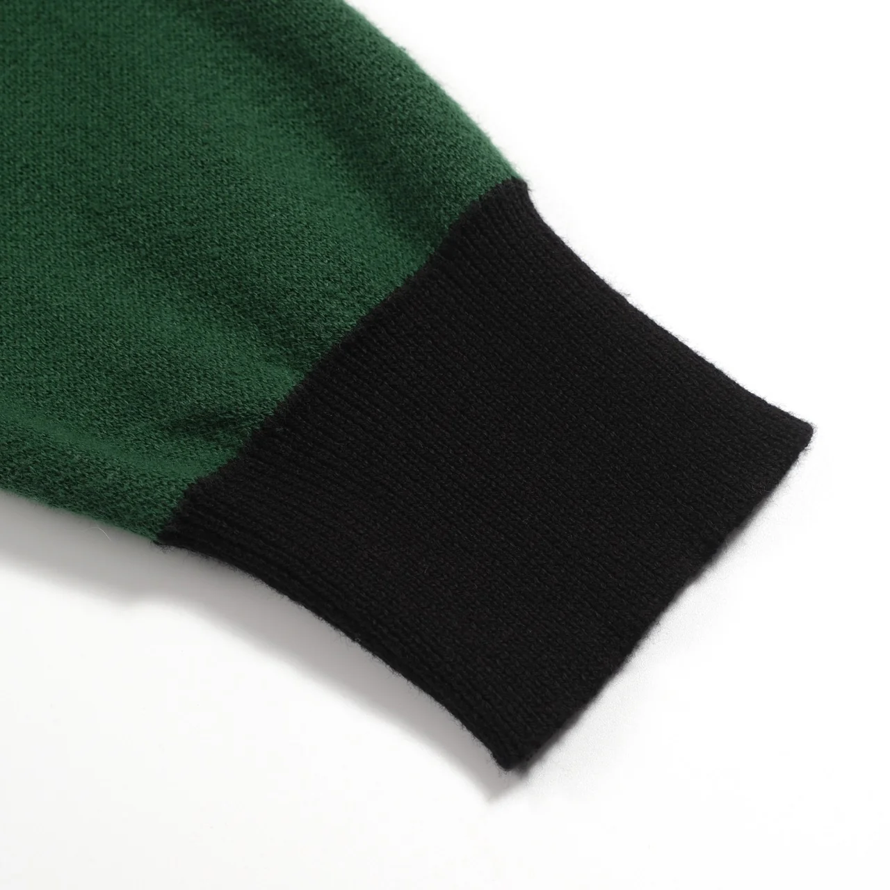 Men's vintage green vintage jacquard knitted cardigan - Image 7