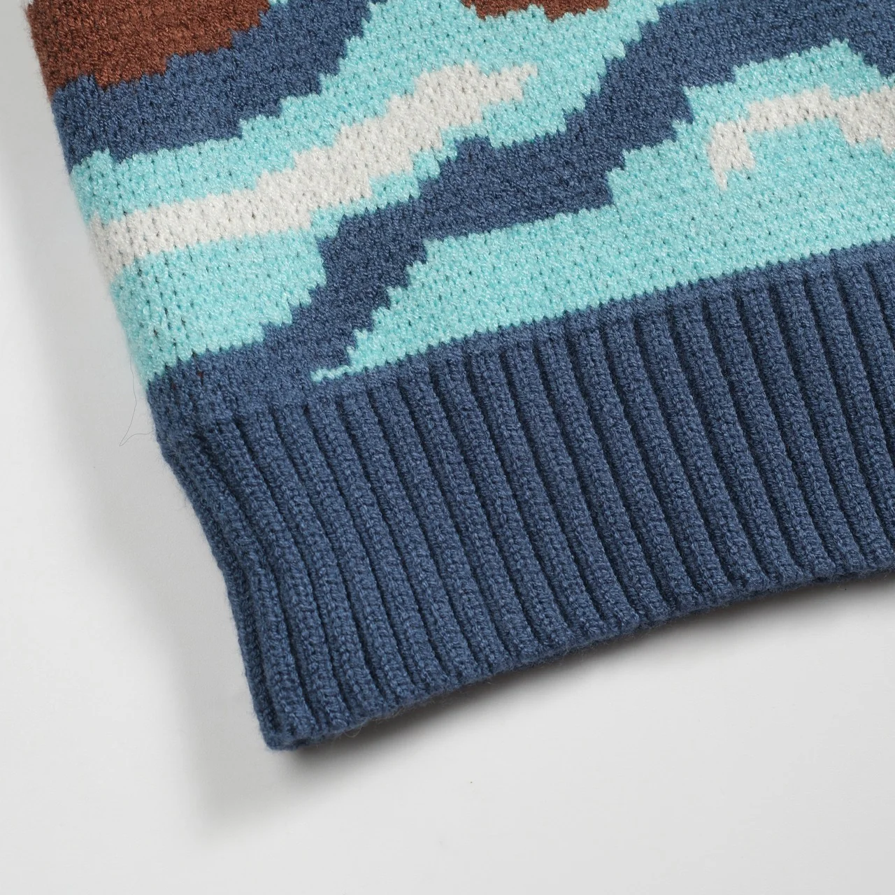 Men's vintage ocean jacquard vintage knitwear - Image 6