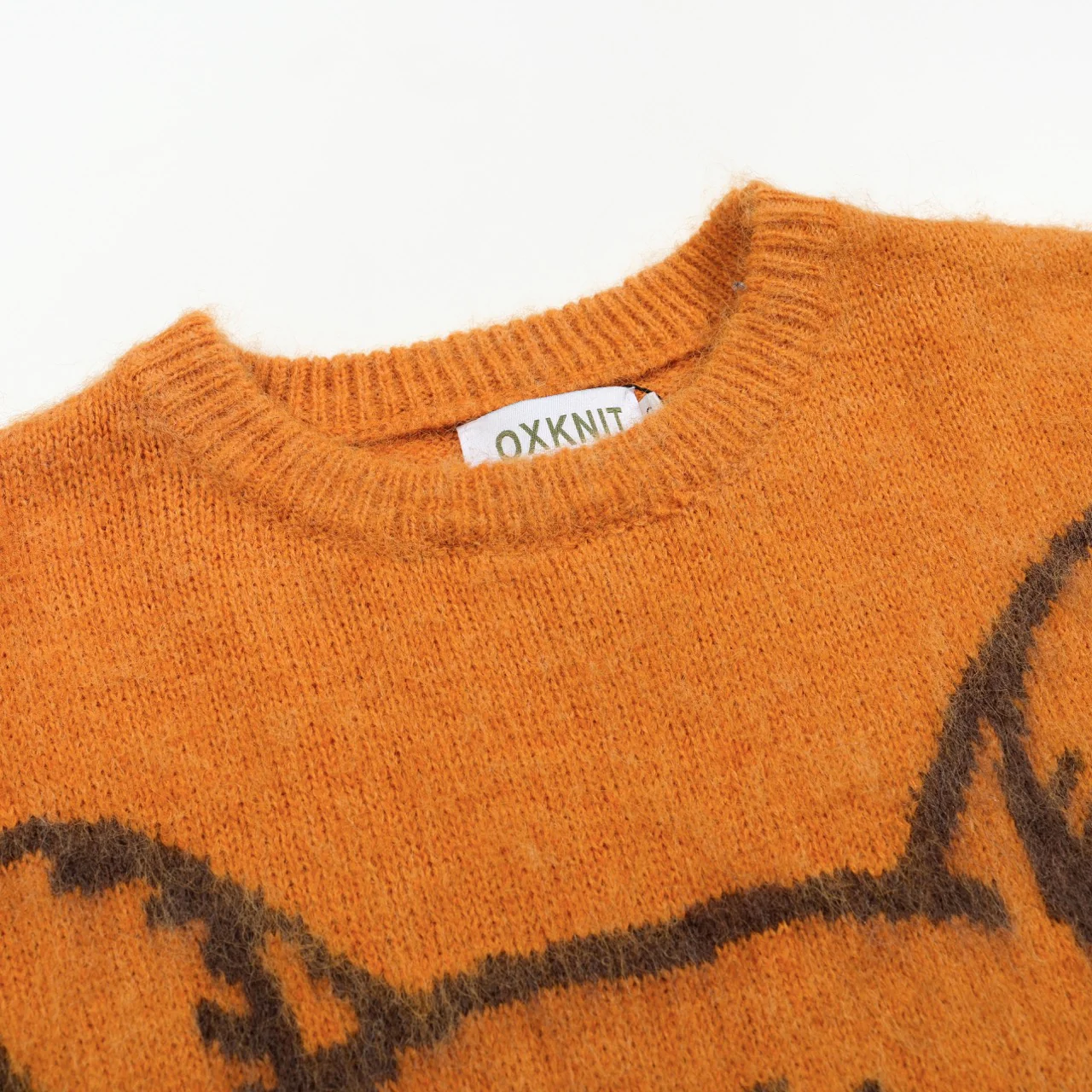 Men's yellow dog jacquard plush knit sweater - Image 4