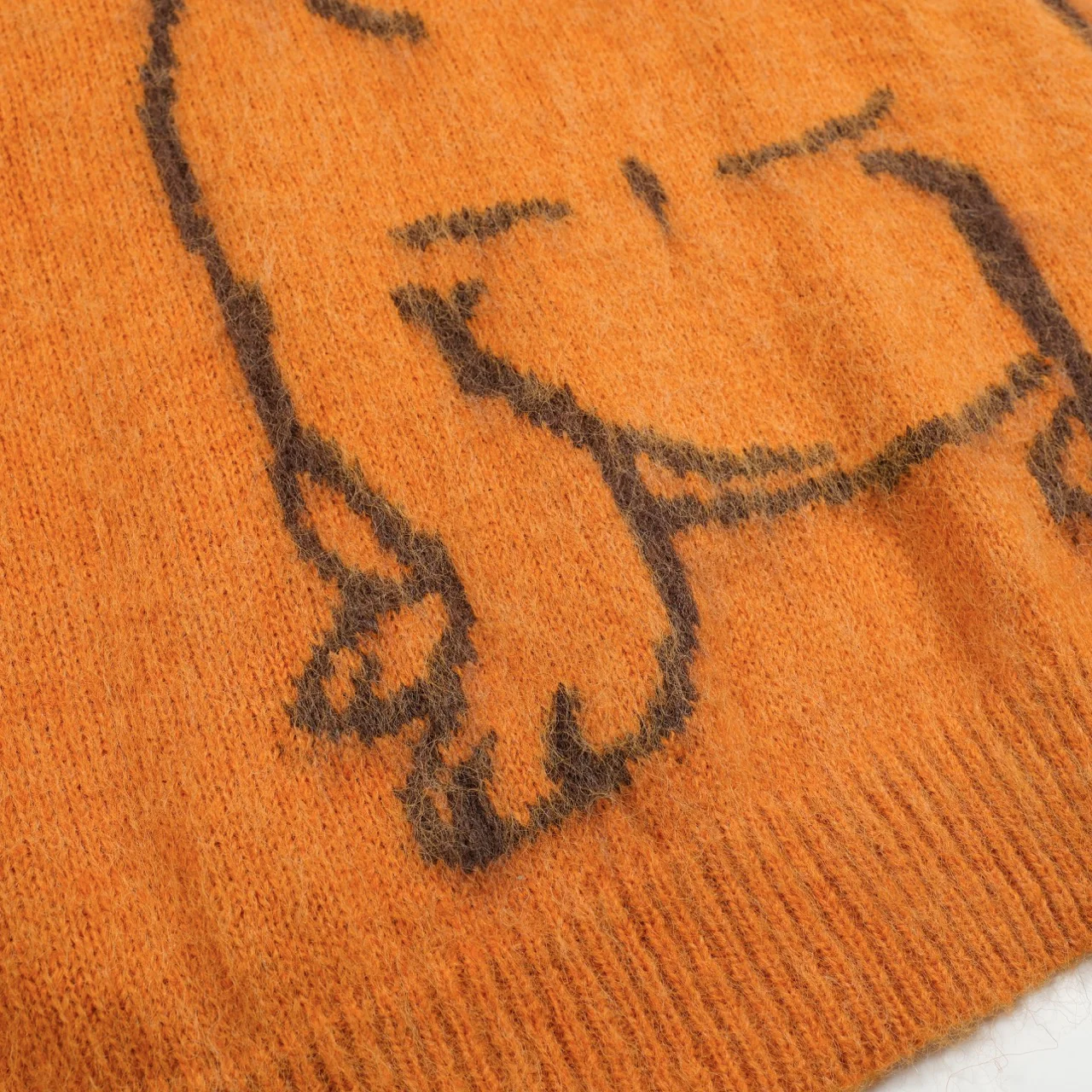 Men's yellow dog jacquard plush knit sweater - Image 6