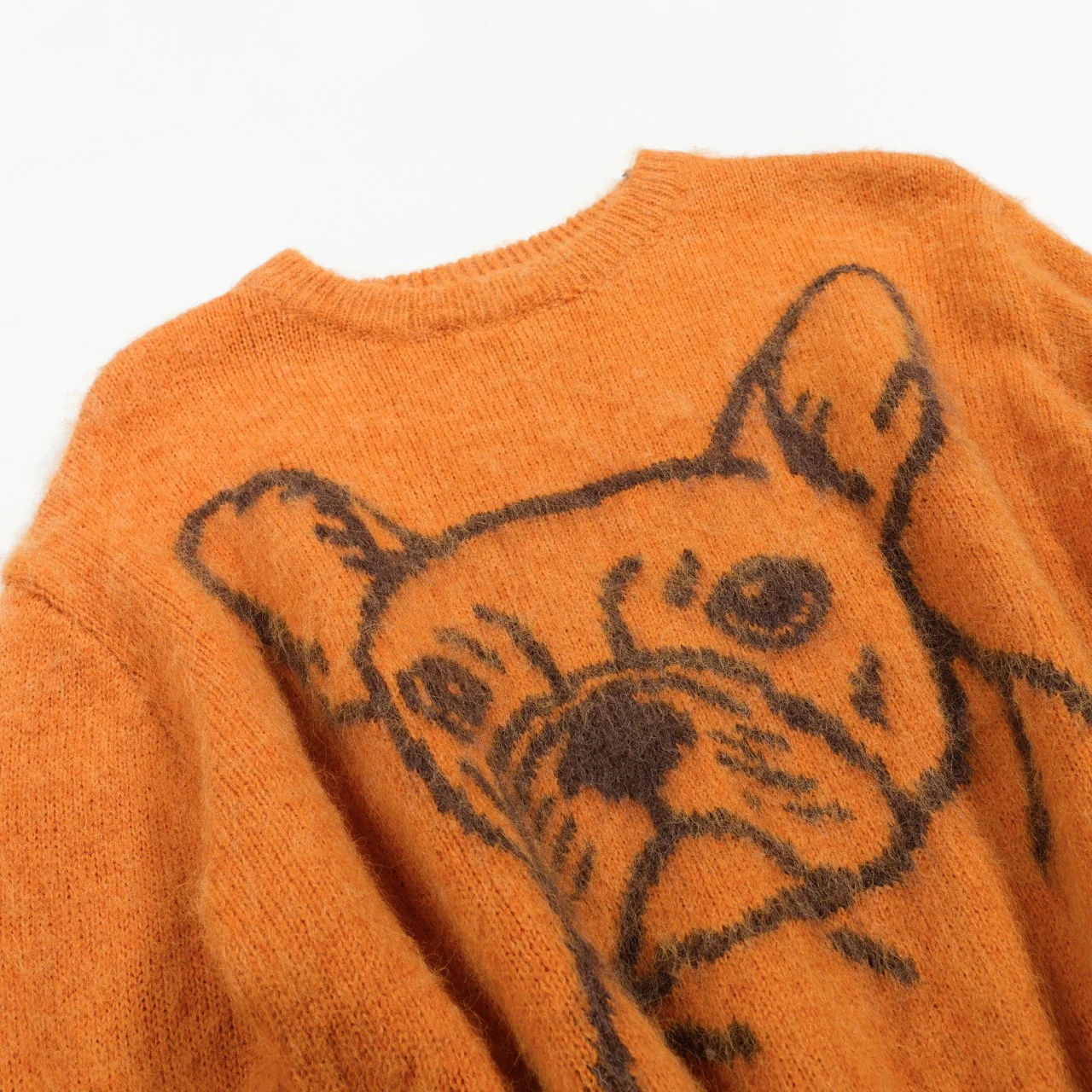 Men's yellow dog jacquard plush knit sweater - Image 8