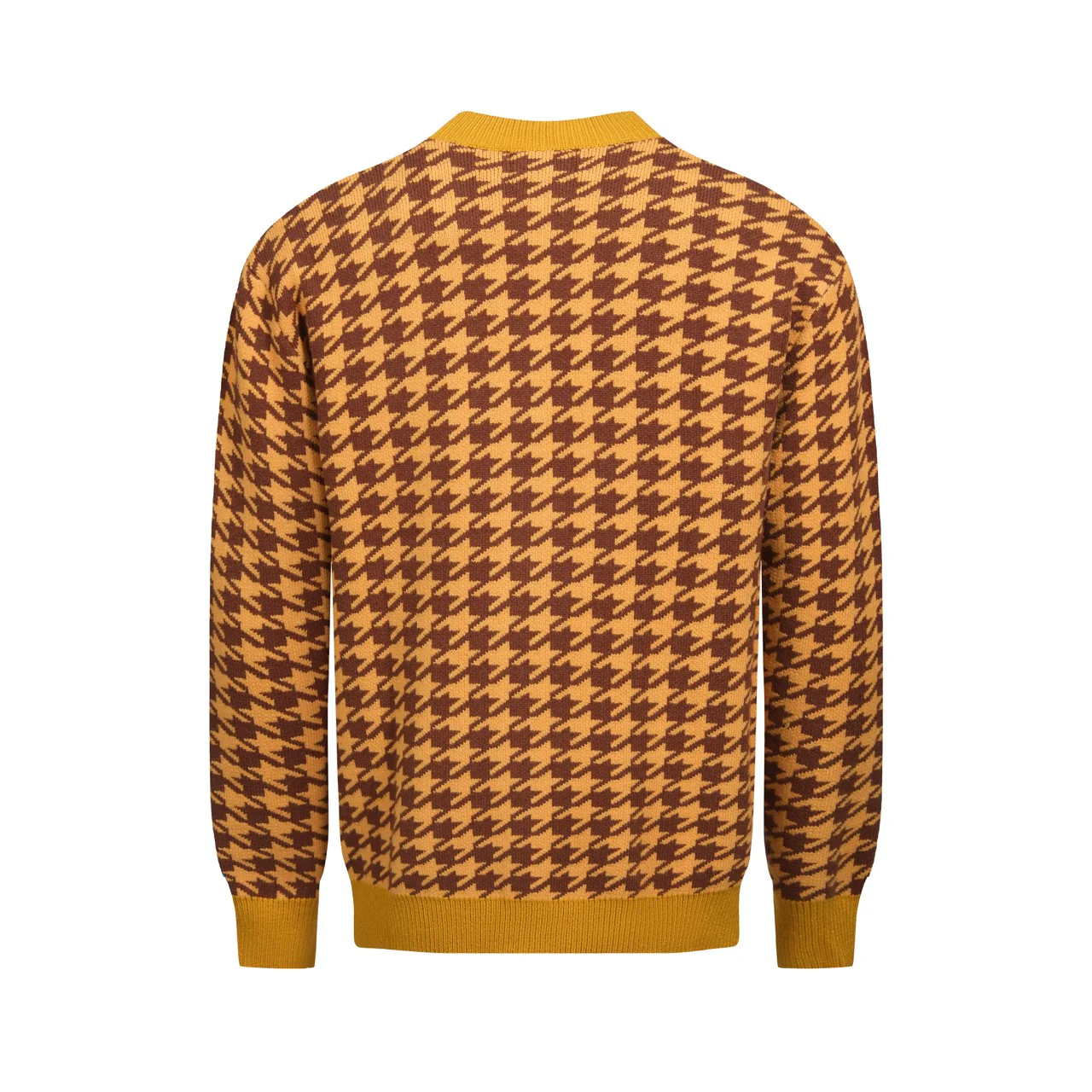Men's yellow primrose jacquard sweater jacket - Image 3