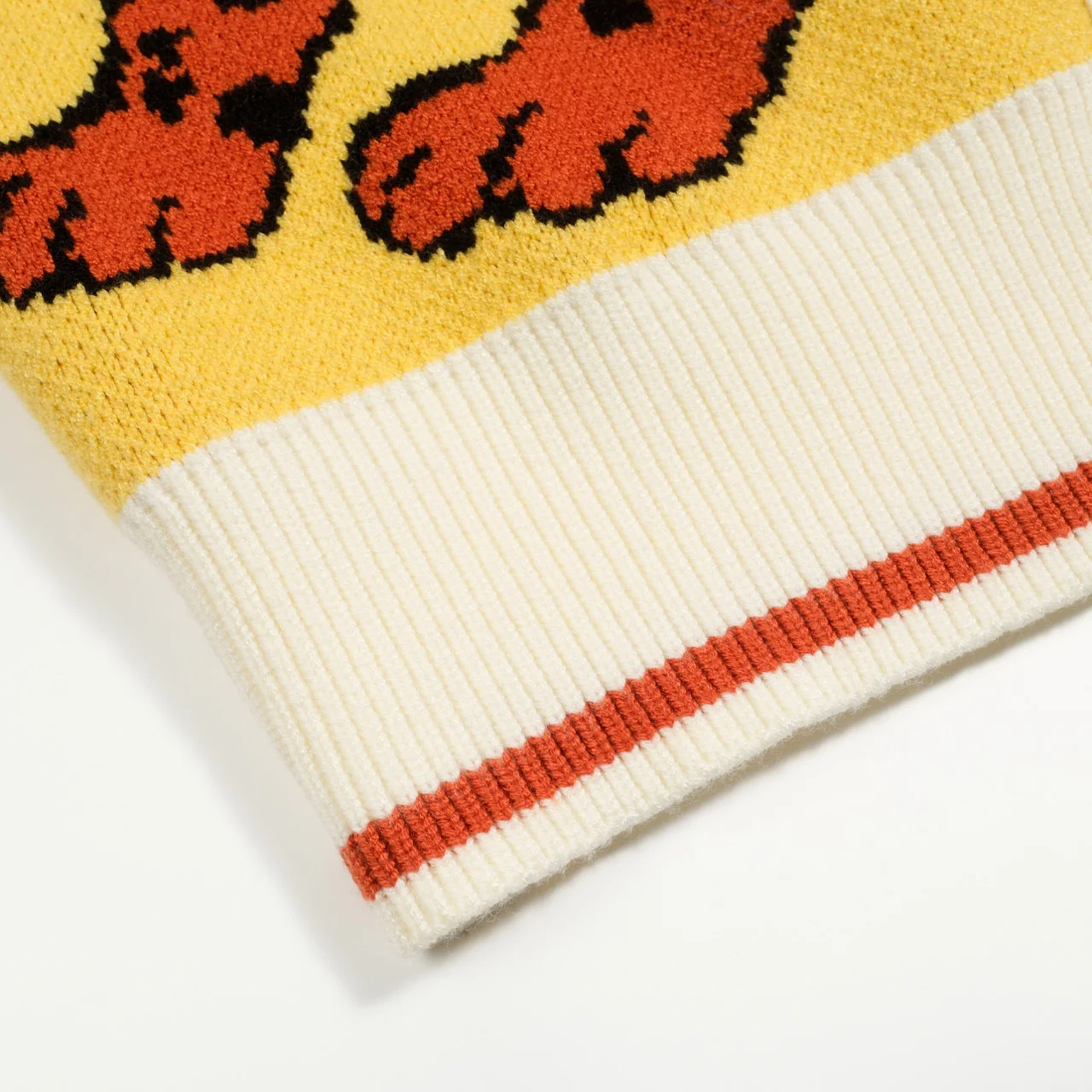 Men's yellow tiger jacquard sweater jacket - Image 6
