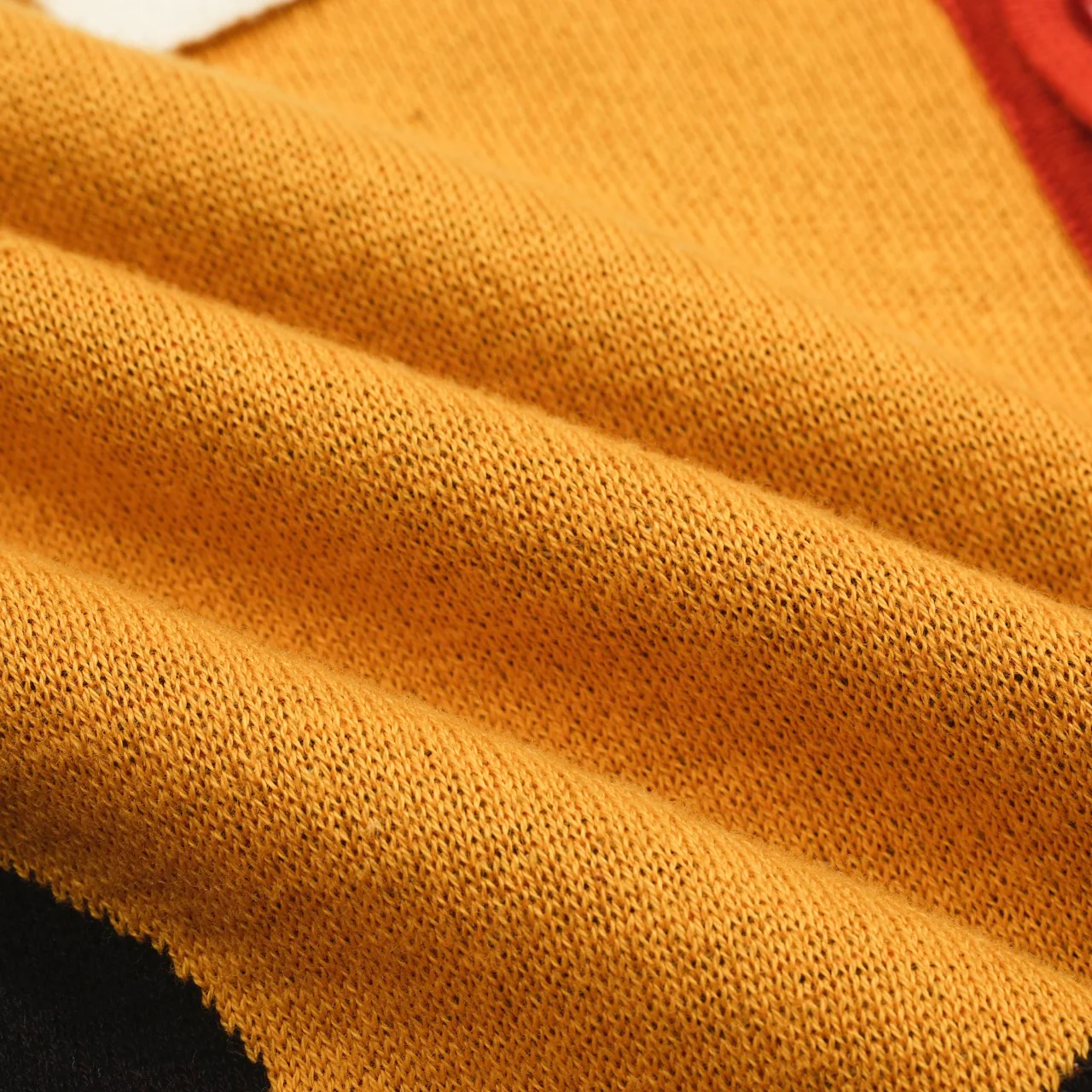 Men's yellow tiger Jacquard vintage knit polo shirt - Image 8