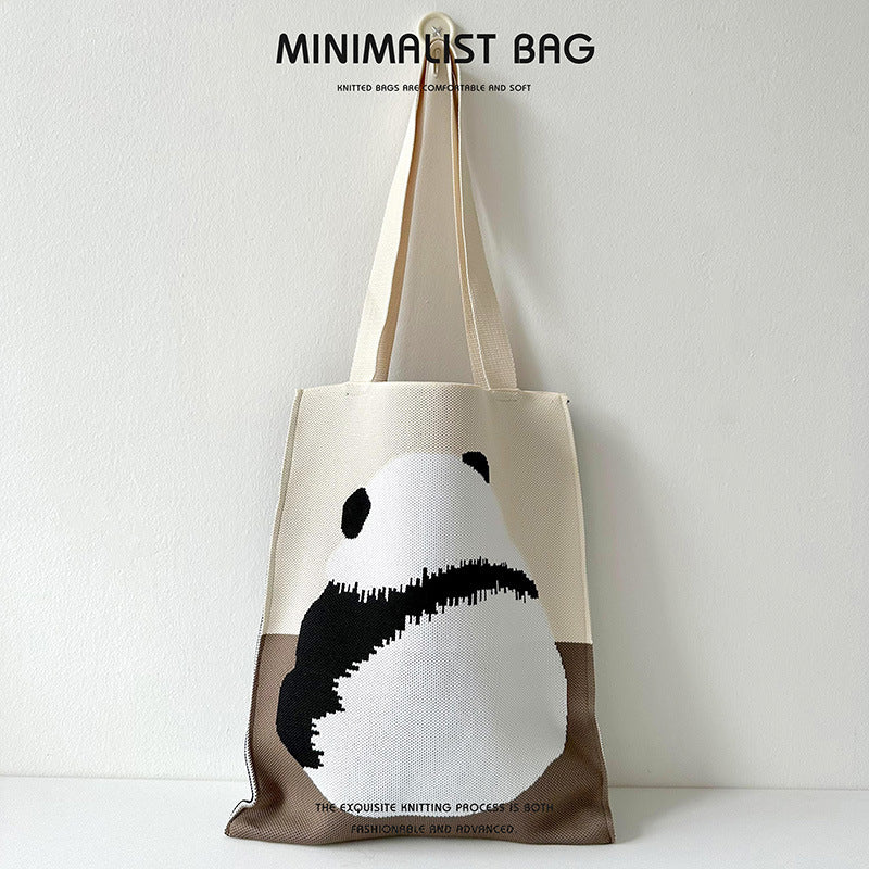 Panda-Cat Knitted Shoulder Bag - Image 7