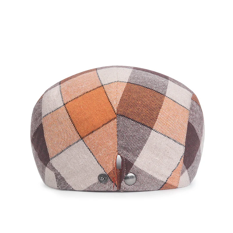 Plaid Retro Versatile Cap - Image 4
