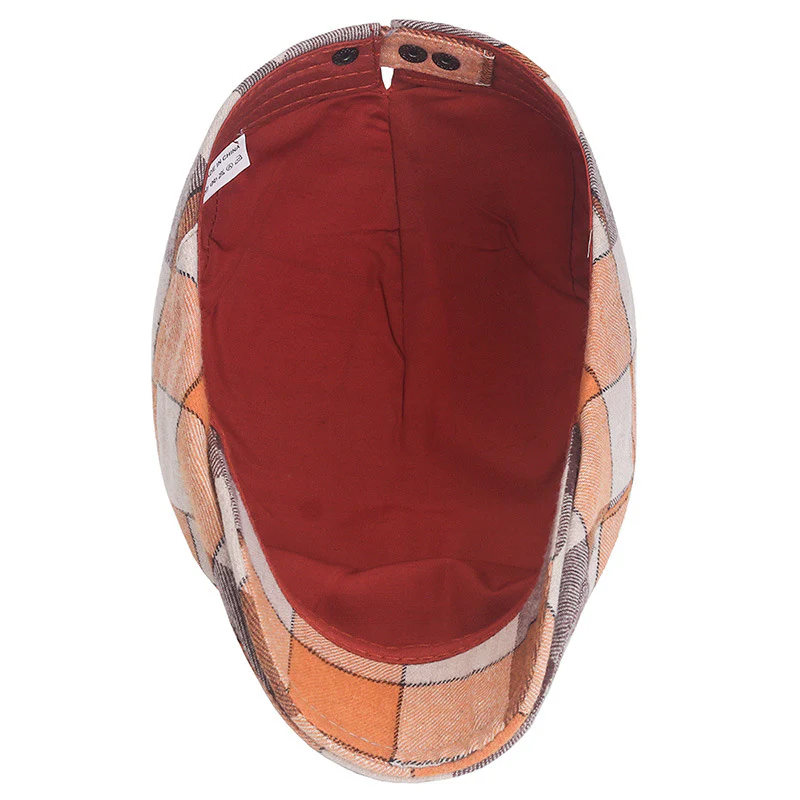 Plaid Retro Versatile Cap - Image 5