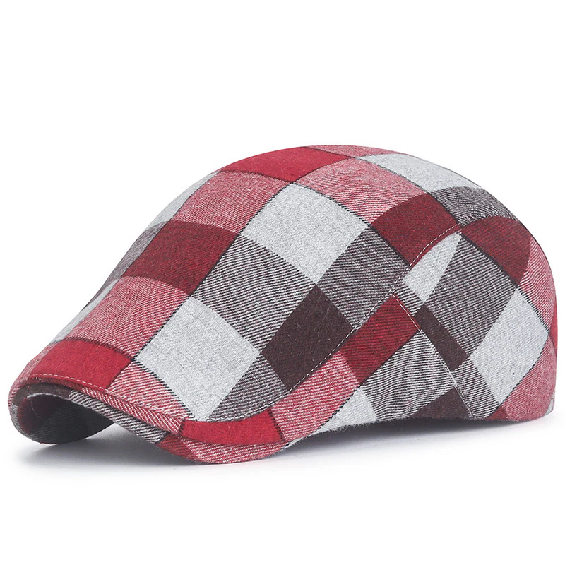 Plaid Retro Versatile Cap - Image 7