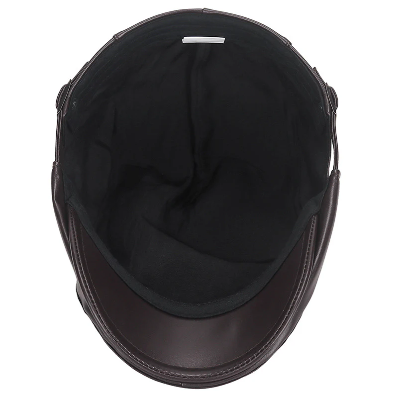 PU leather beret casual cap - Image 5