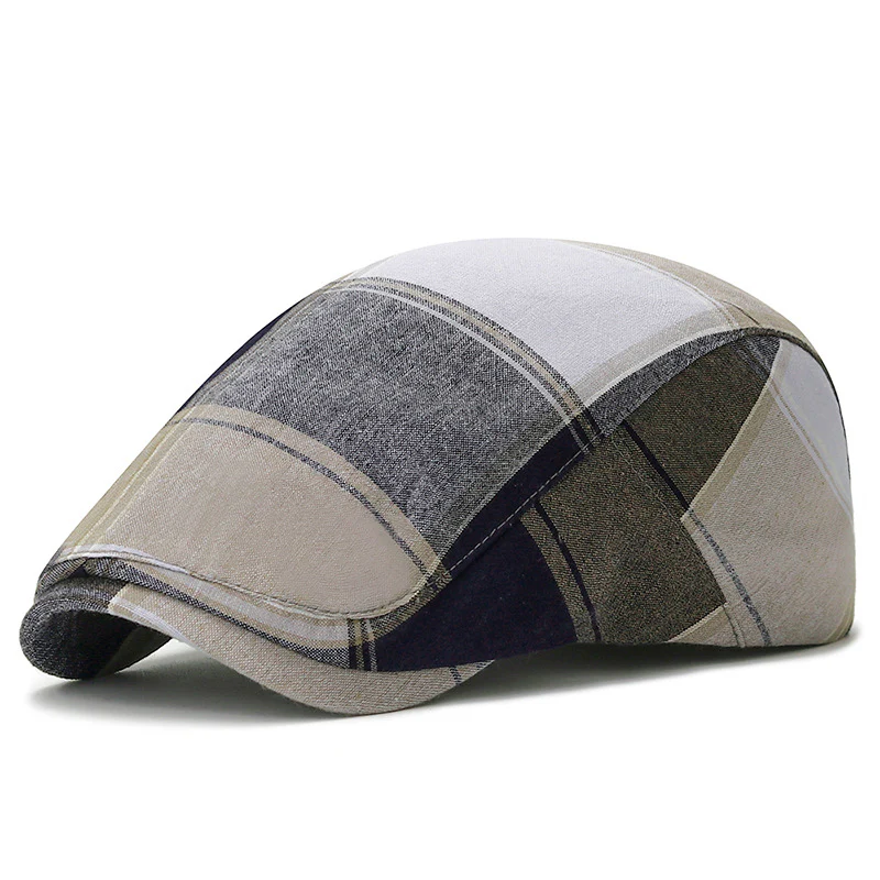 Casual plaid cap breathable forward cap - Image 3