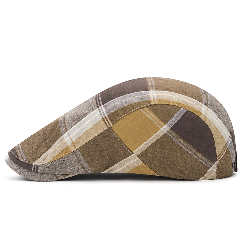Casual plaid cap breathable forward cap - Image 4
