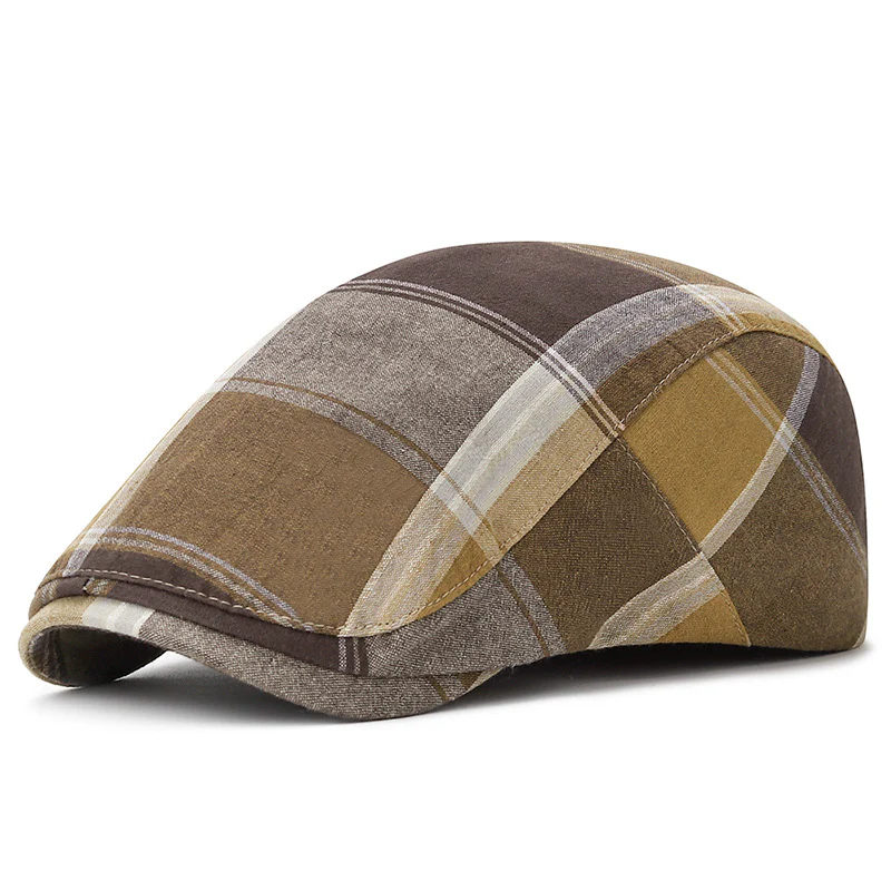 Casual plaid cap breathable forward cap - Image 5