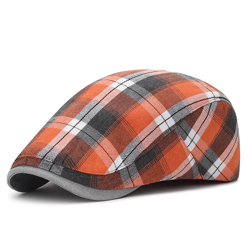 Vintage plaid cap for men - Image 3