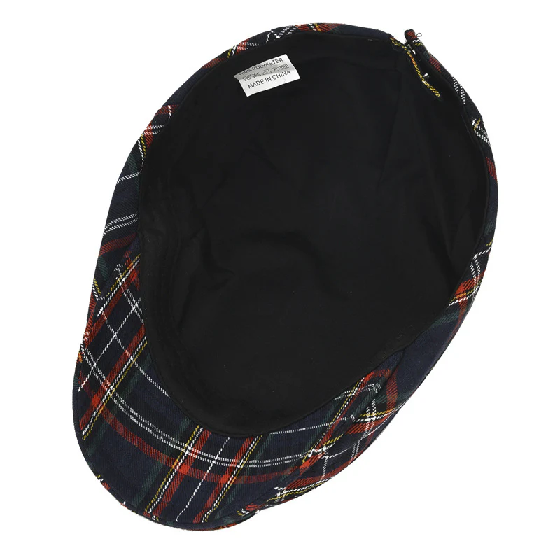 Autumn plaid beret men - Image 5