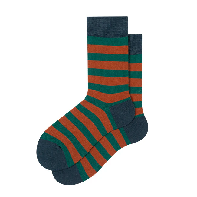 Striped Mid-Calf Length Socks Men's Cotton Socks - Image 6