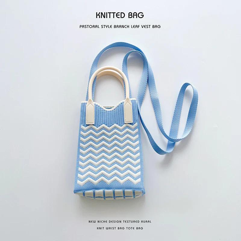 Vintage Diamond Knit Crossbody Phone Bag - Image 21