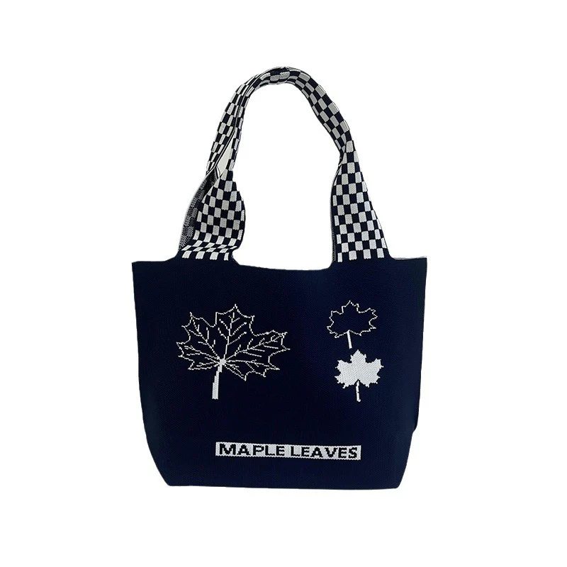 Wheat ear knitted small square handbag - Image 6
