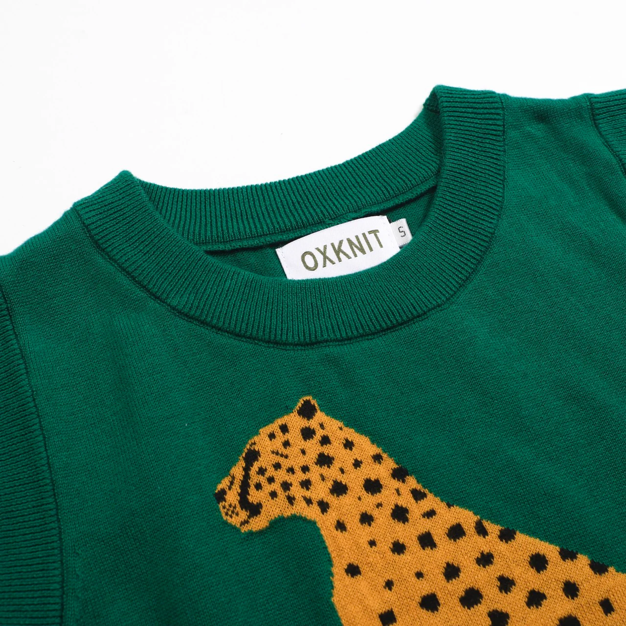 Women’s Green Leopard Print Knit Set with Cheetah Graphic - Image 13