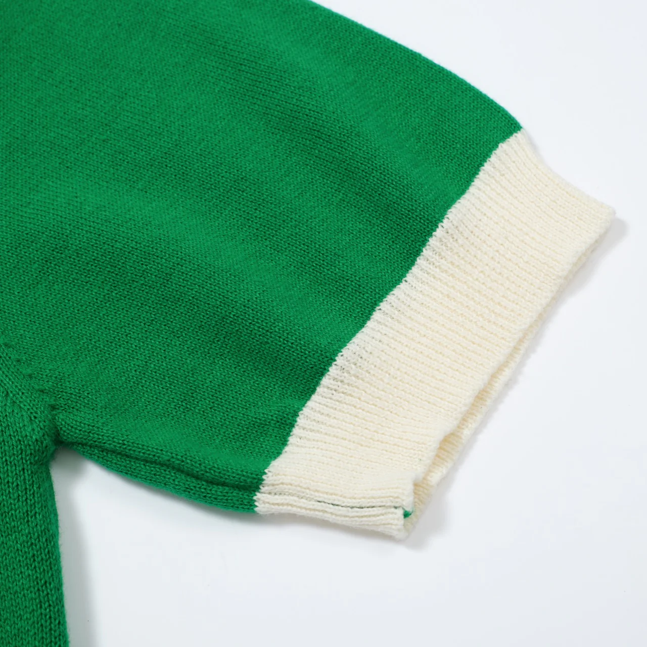 Women Knitted Good Times Short Sleeves Green Knitwear - Image 6
