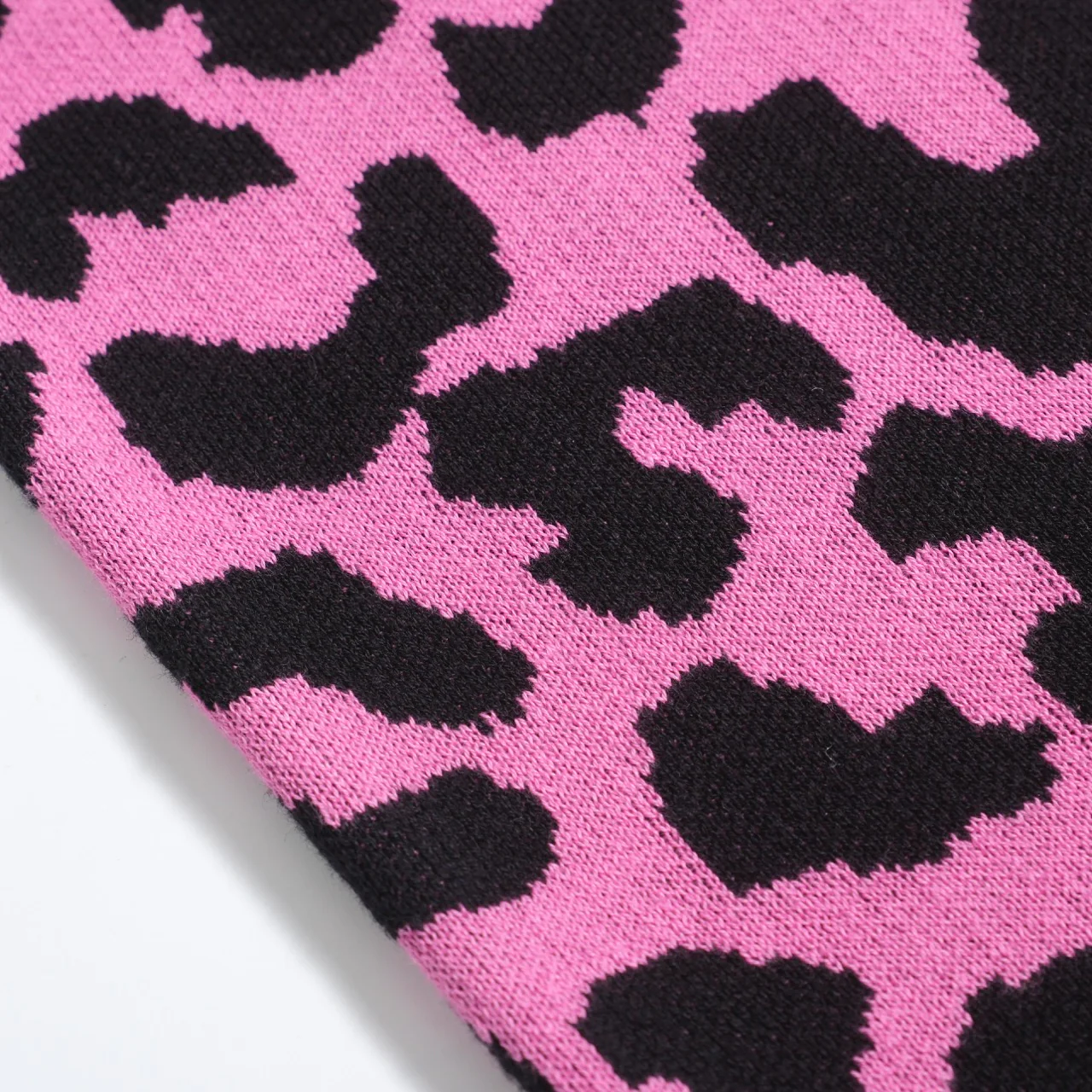 Women’s Pink Leopard Print Knit Set with Leopard and Plant Graphic - Image 10