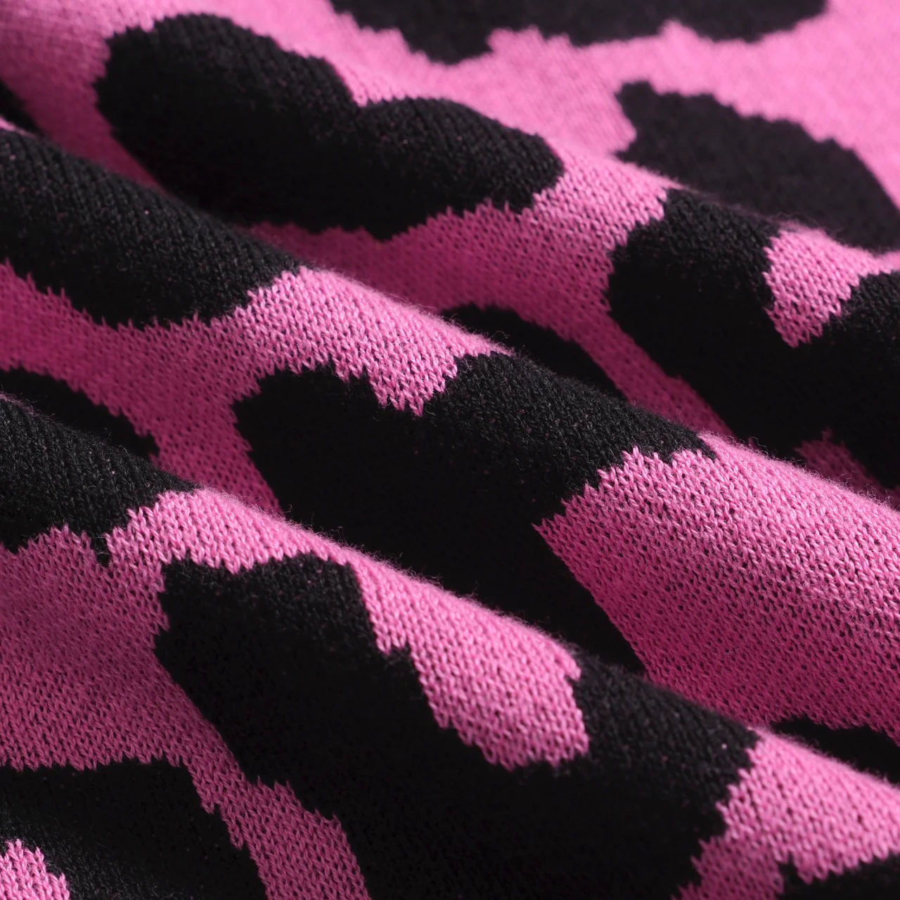 Women’s Pink Leopard Print Knit Set with Leopard and Plant Graphic - Image 11