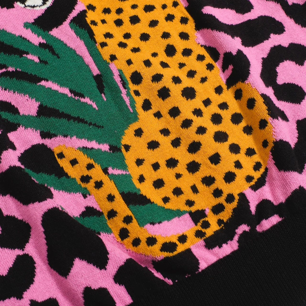 Women’s Pink Leopard Print Knit Set with Leopard and Plant Graphic - Image 17