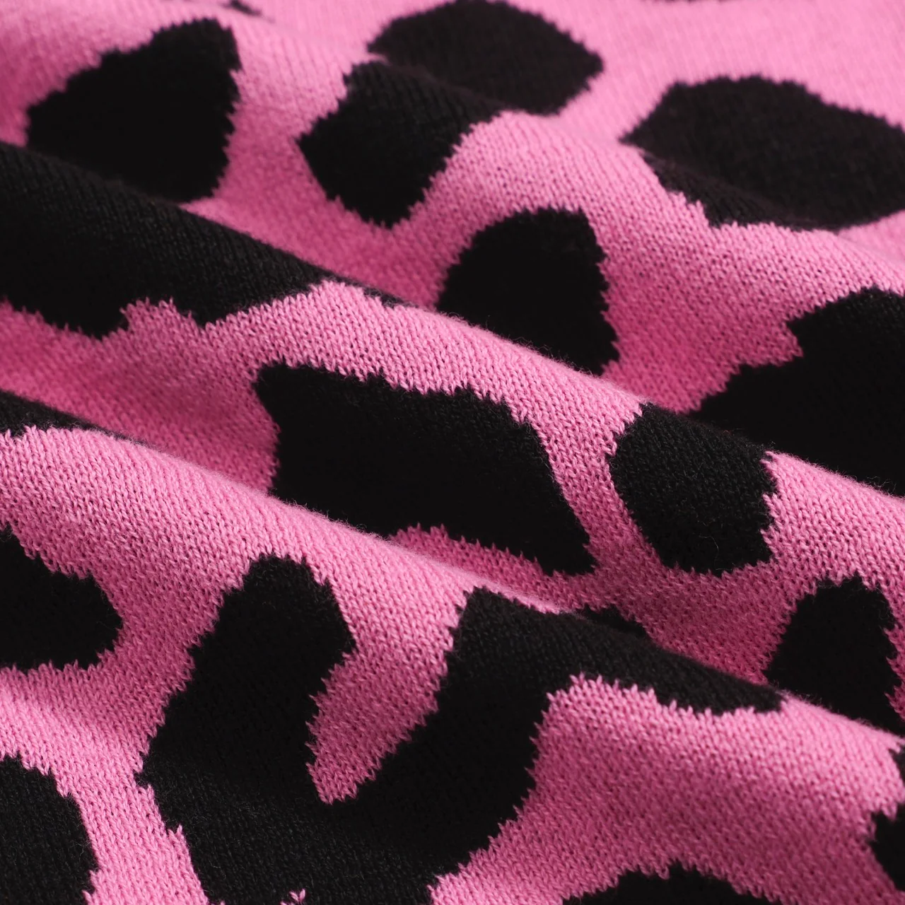 Women’s Pink Leopard Print Knit Set with Leopard and Plant Graphic - Image 20