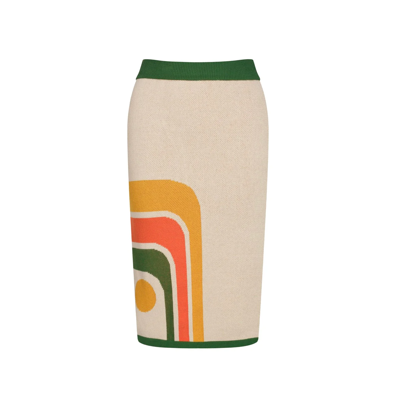 Women’s Retro-Inspired Knit Set with Bold Geometric Graphic - Image 5