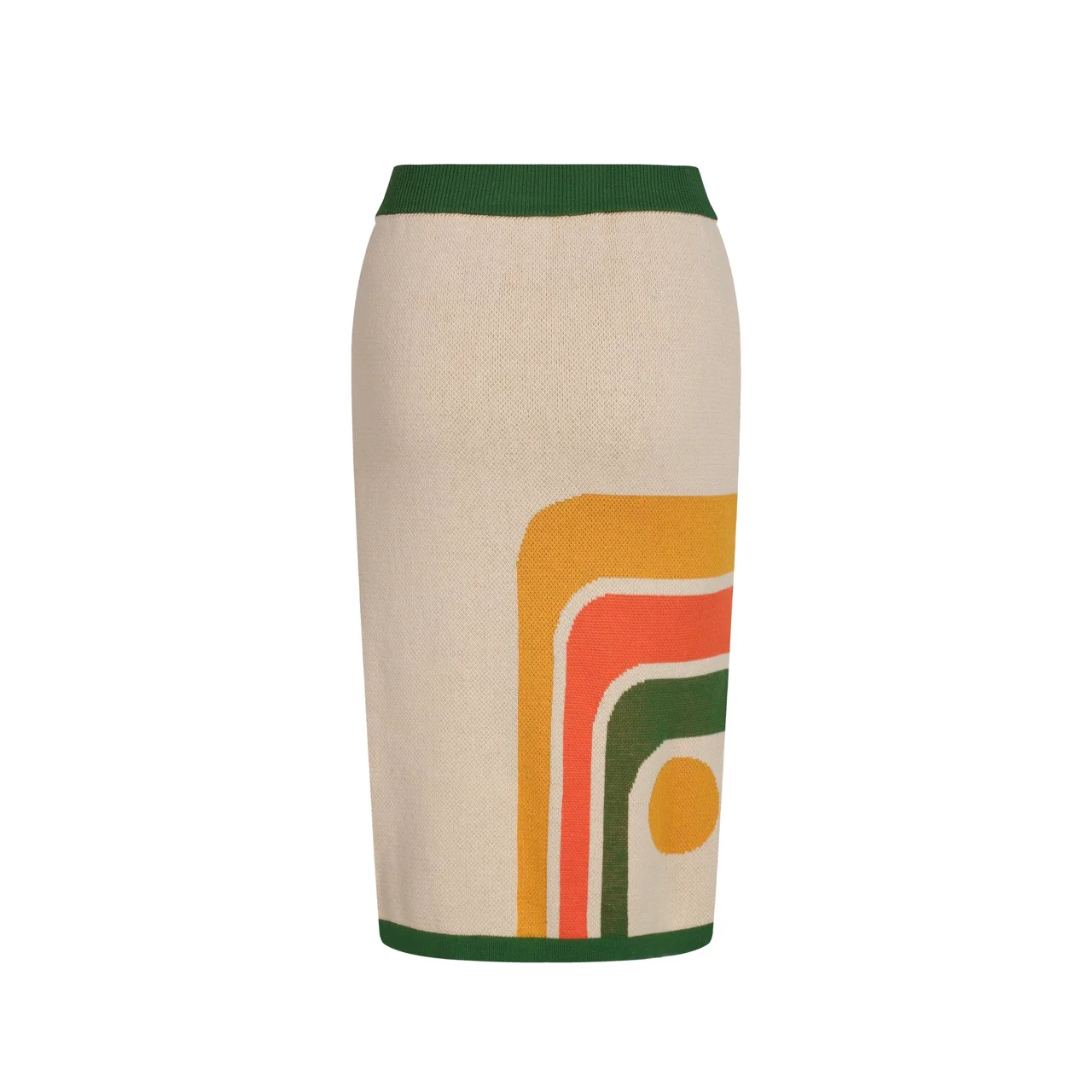 Women’s Retro-Inspired Knit Set with Bold Geometric Graphic - Image 6