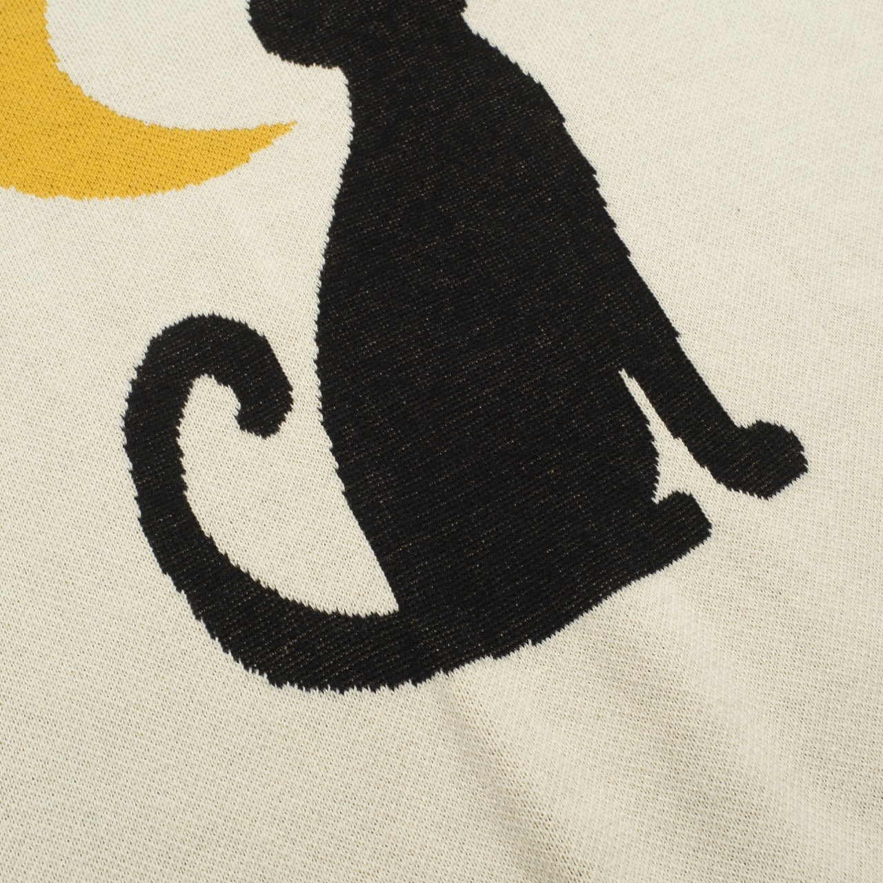 Women's apricot night cat vintage knitwear - Image 5
