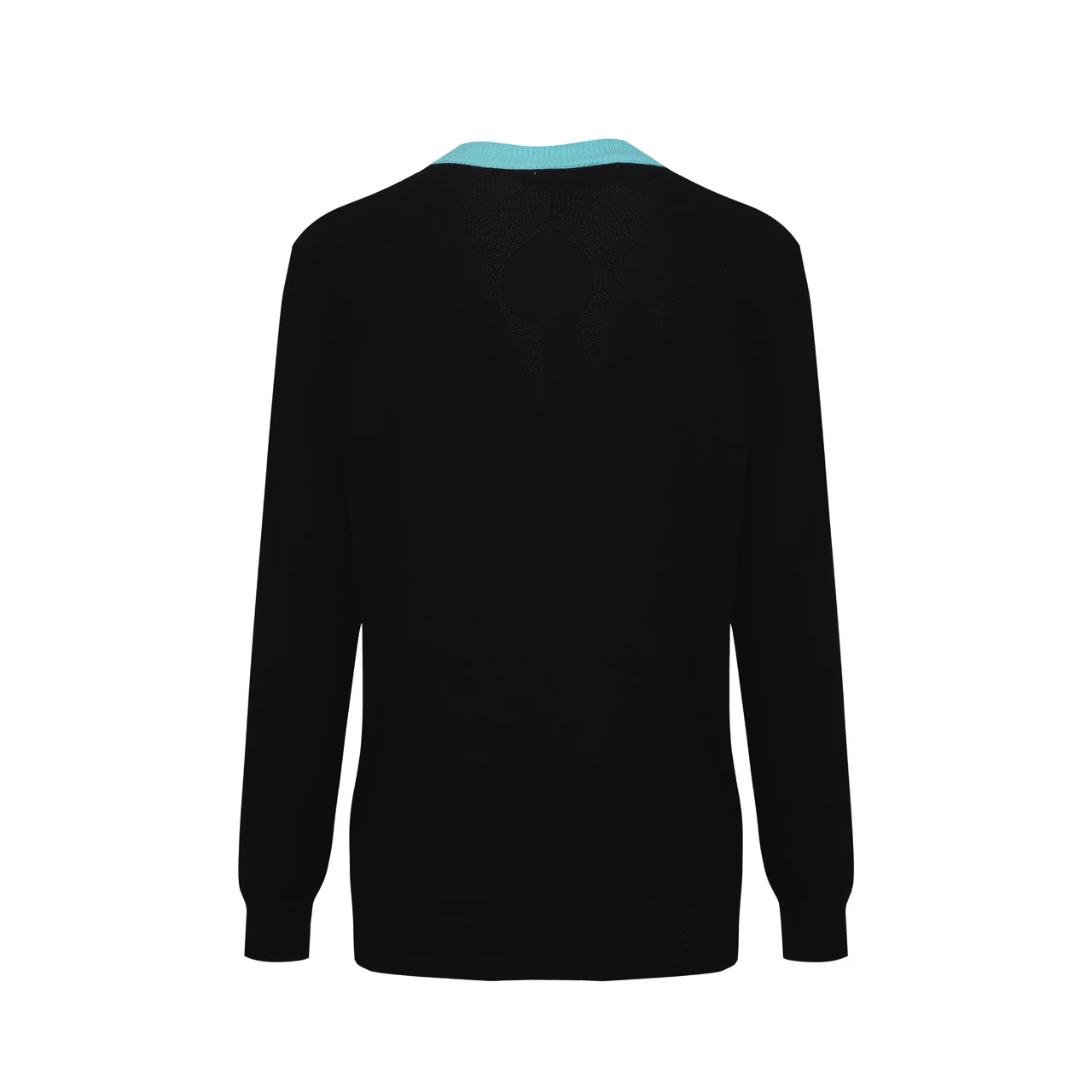 Women's black cat floral jacquard cardigan - Image 3
