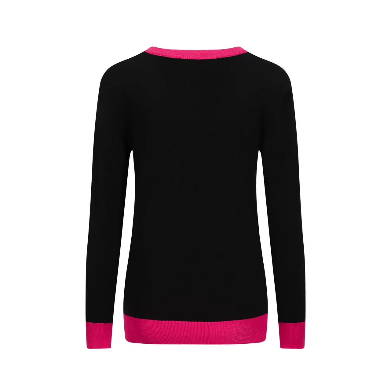 Women's black leopard jacquard vintage knitwear - Image 3