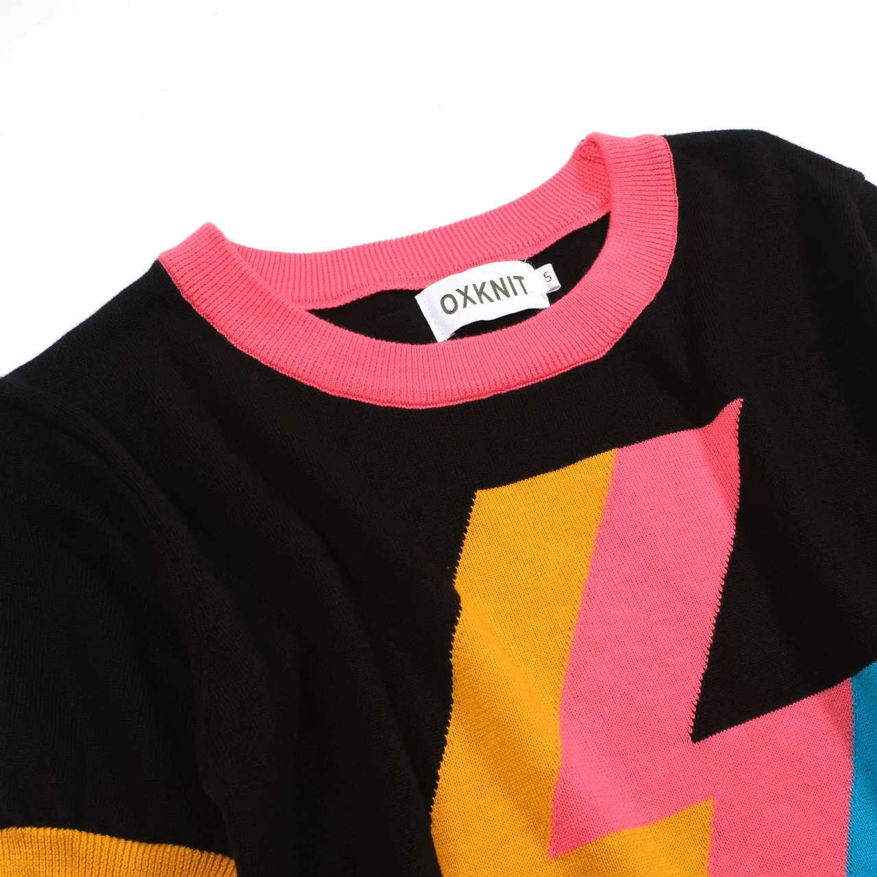 Women's black Lightning jacquard knit T-shirt - Image 9