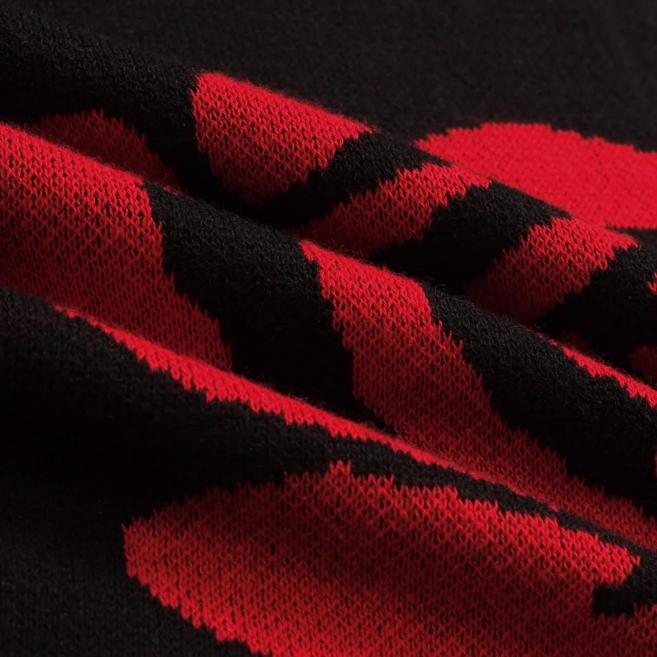 Women's black retro rose art jacquard knit skirt - Image 7