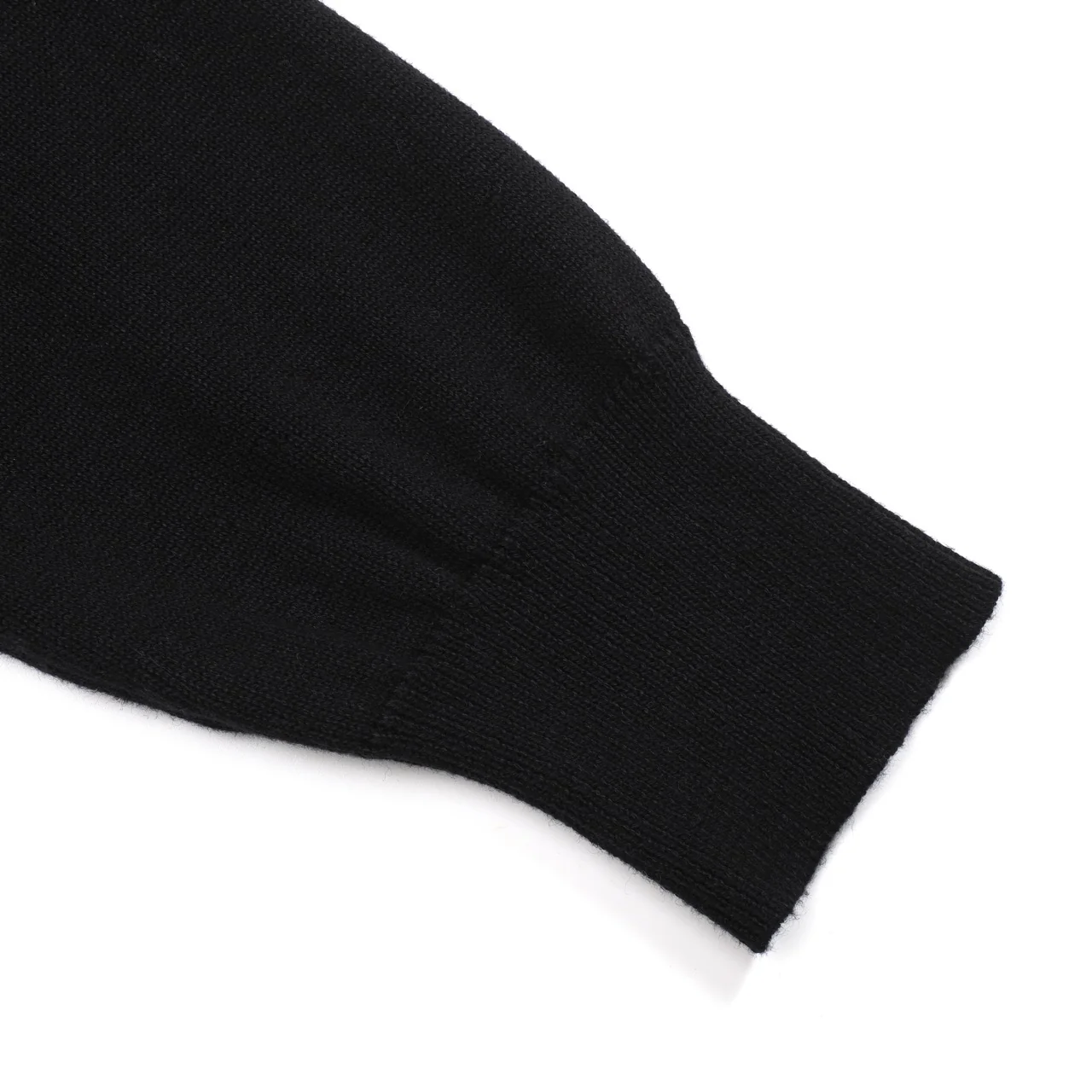 Women's black rose embroidered knit cardigan - Cropped Length - Image 7