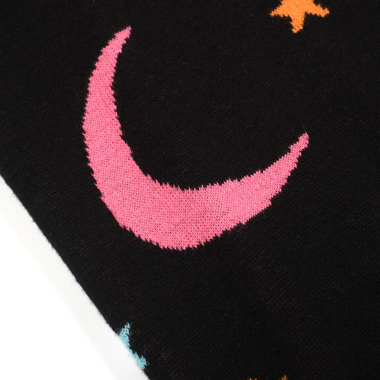 Women's black star moon jacquard knitwear - Image 5