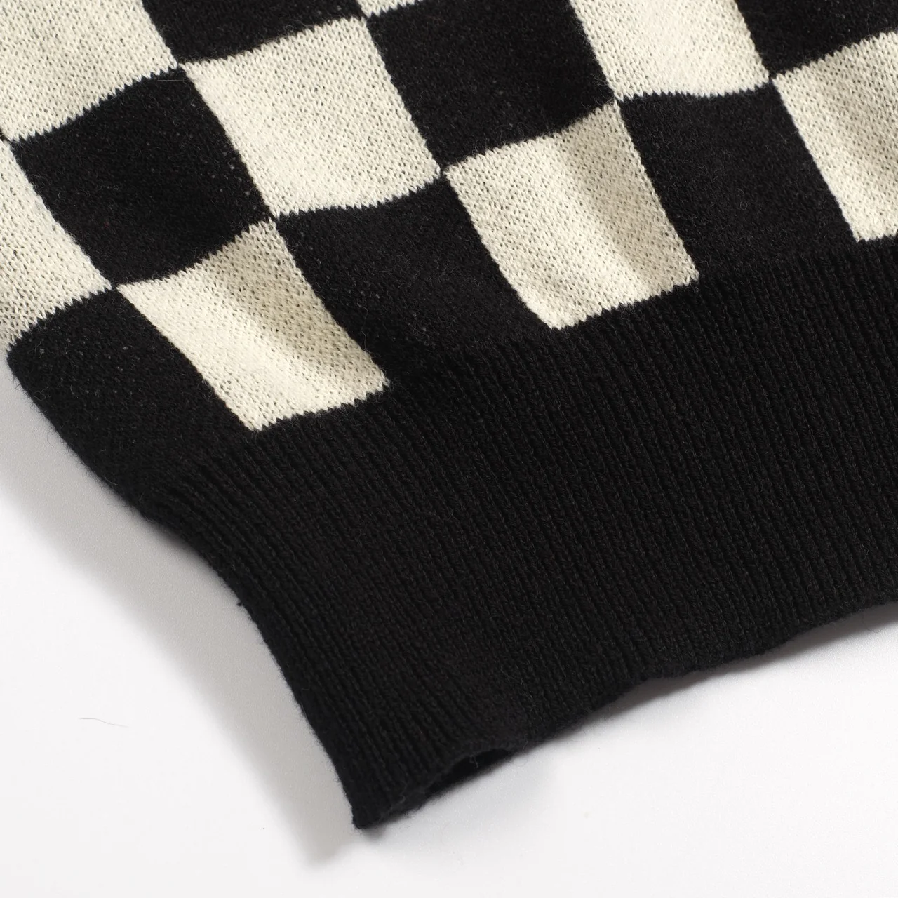 Women's black sunflower jacquard puffed sleeve knitwear - Image 6