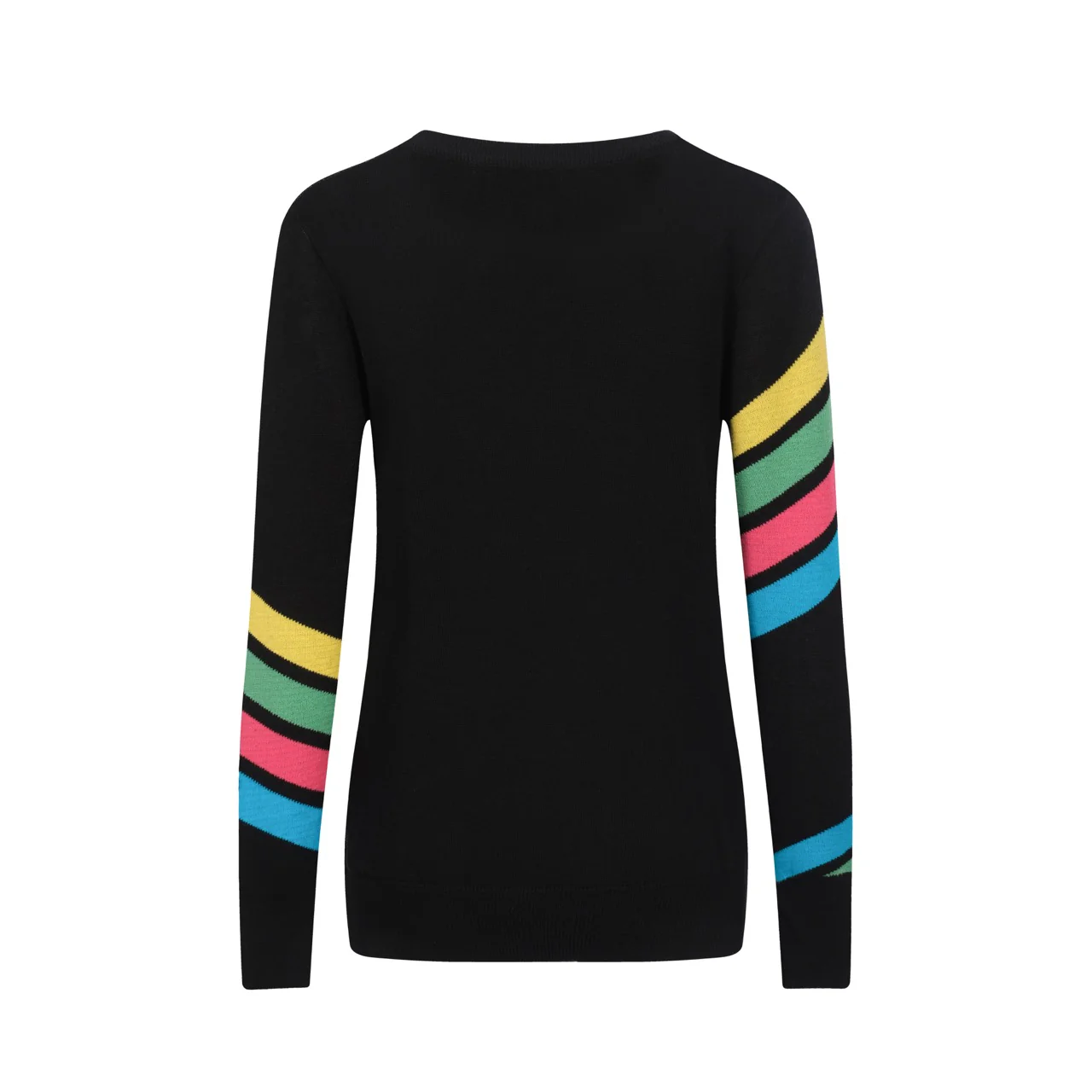 Women's black vintage diagonal stripe knitwear - Image 3