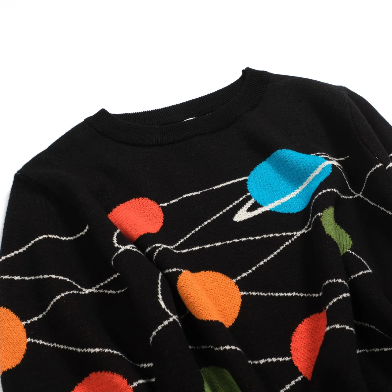 Women's black vintage Planet jacquard knitwear - Image 7