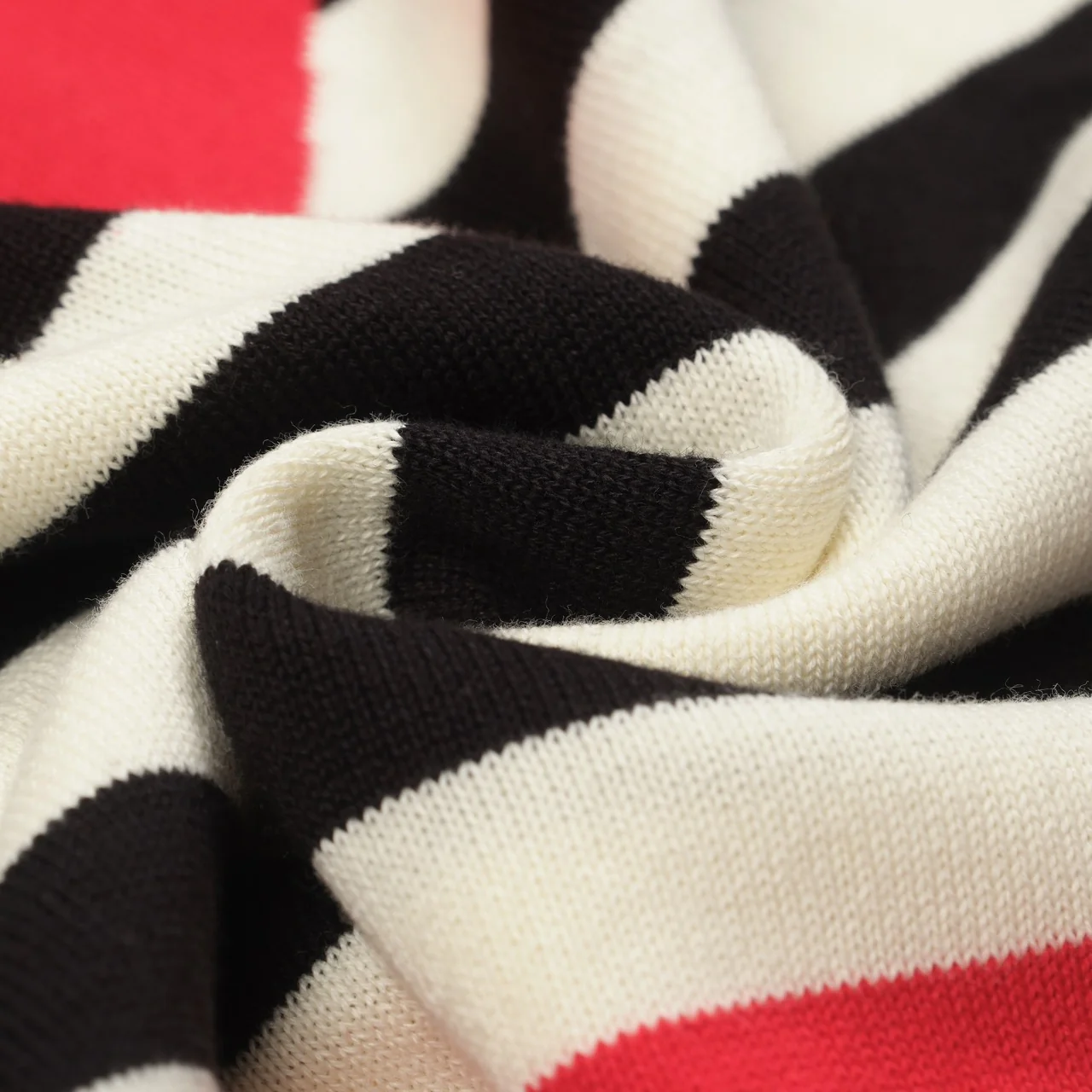 Women's black vintage striped love jacquard knitwear - Image 7